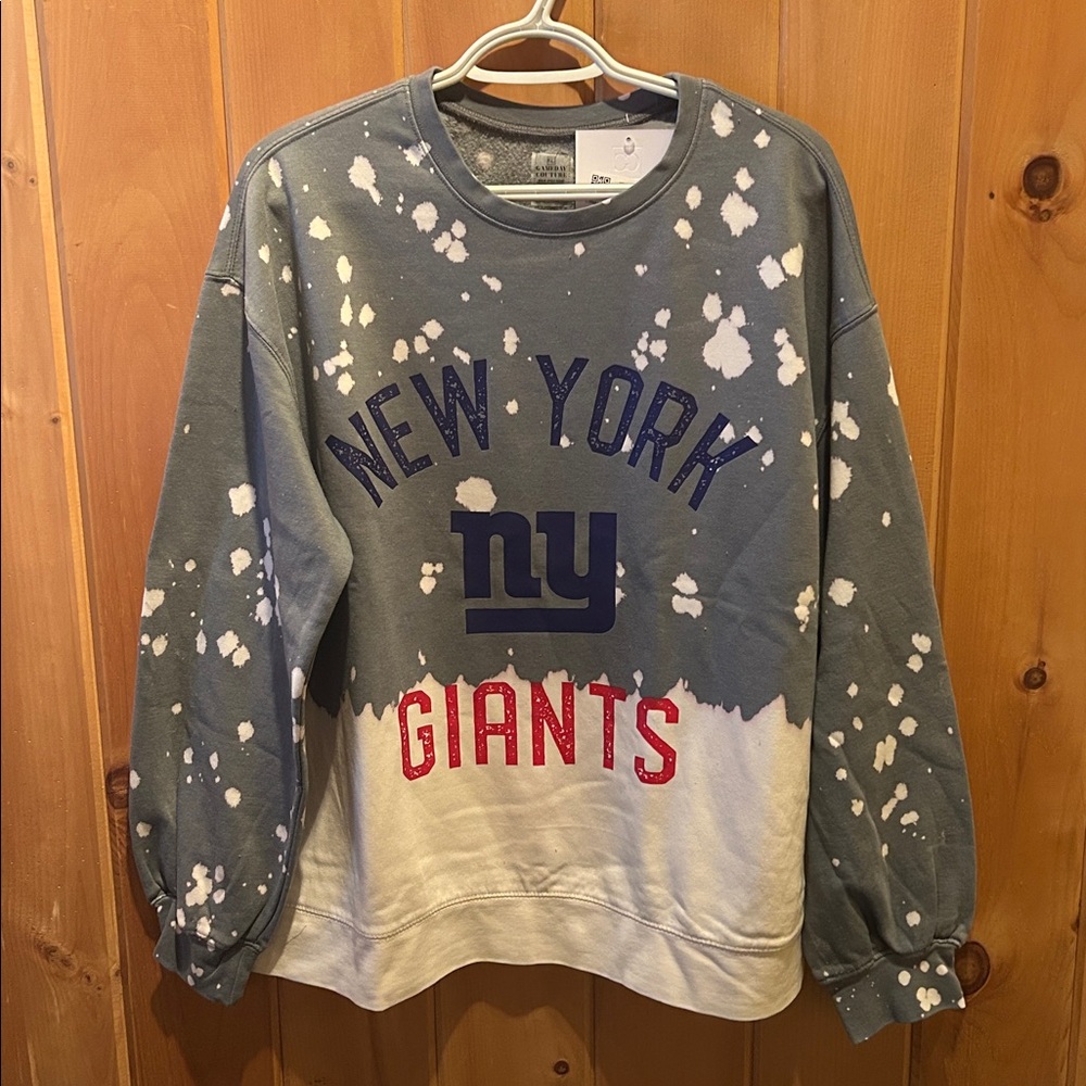 Women's New York Giants Gray and White Sweatshirt - Picture 2 of 5